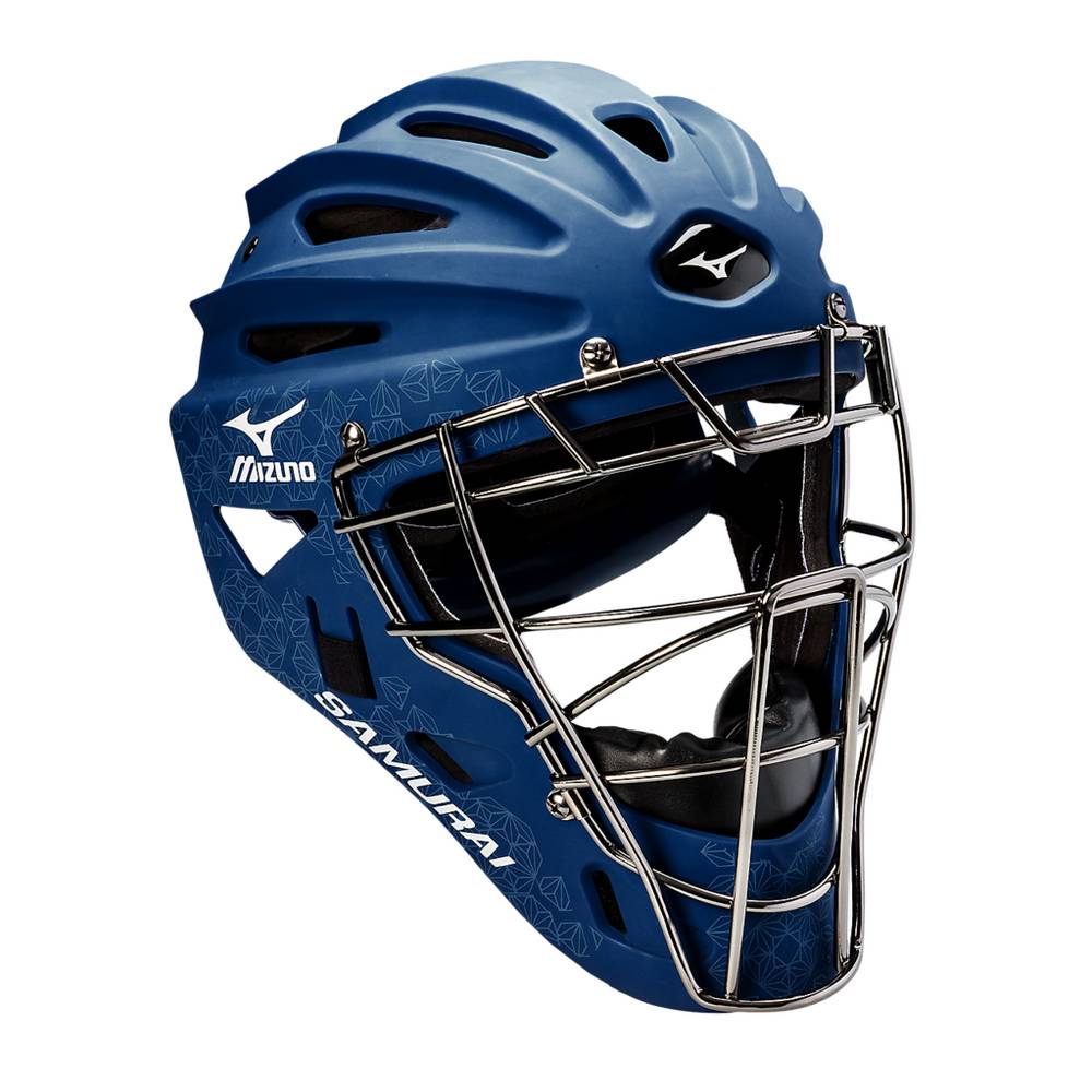 Mizuno Women's Samurai Fastpitch Softball Catcher’s Helmet - G4 Navy (380253-ZWS)